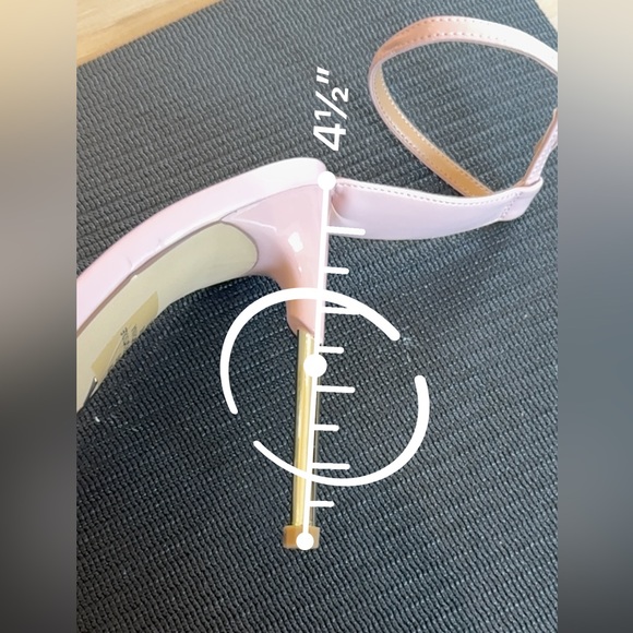 NWT Pink strappy leather heels with gold heel size 9 from Express - Picture 5 of 5